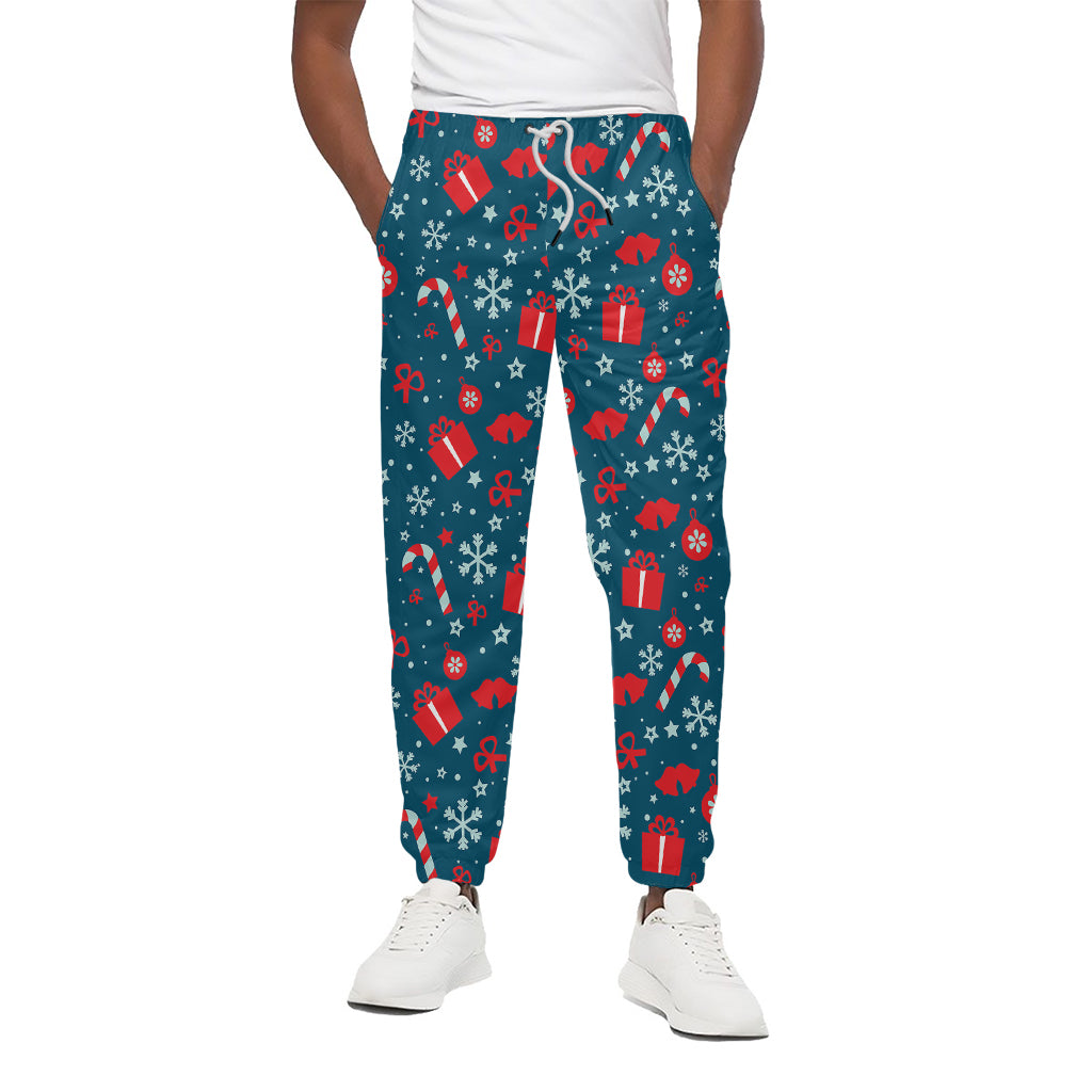 Christmas Holiday Elements Pattern Print Cotton Pants