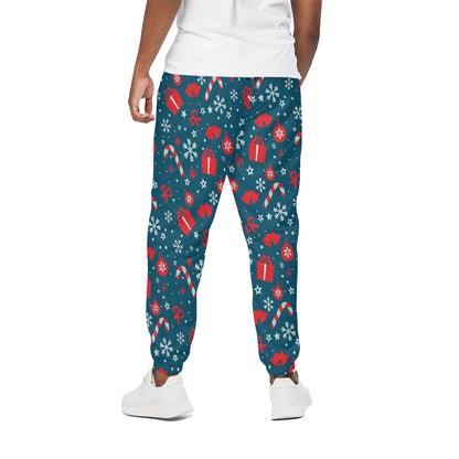 Christmas Holiday Elements Pattern Print Cotton Pants