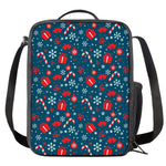 Christmas Holiday Elements Pattern Print Crossbody Lunch Bag
