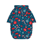 Christmas Holiday Elements Pattern Print Dog Zip Up Hoodie