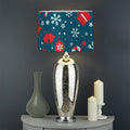 Christmas Holiday Elements Pattern Print Drum Lamp Shade
