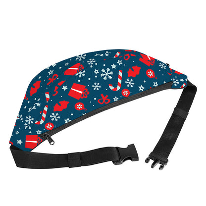 Christmas Holiday Elements Pattern Print Fanny Pack