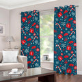 Christmas Holiday Elements Pattern Print Grommet Curtains