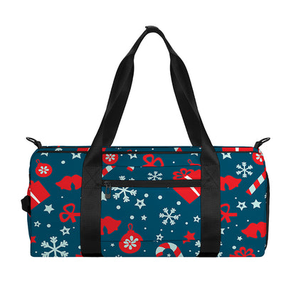 Christmas Holiday Elements Pattern Print Gym Bag