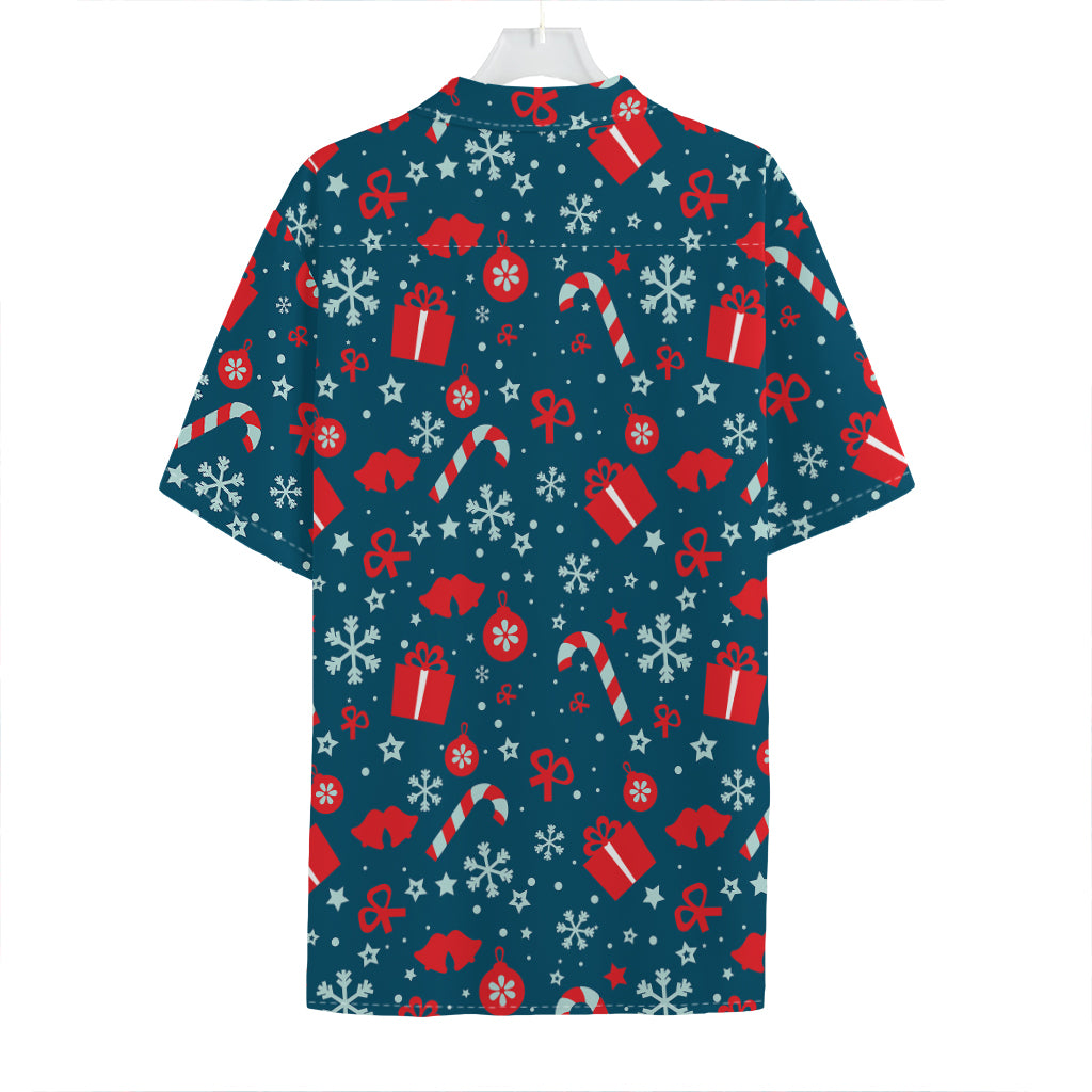 Christmas Holiday Elements Pattern Print Hawaiian Shirt