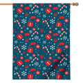 Christmas Holiday Elements Pattern Print House Flag
