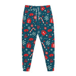 Christmas Holiday Elements Pattern Print Jogger Pants