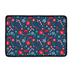 Christmas Holiday Elements Pattern Print Kitchen Mat