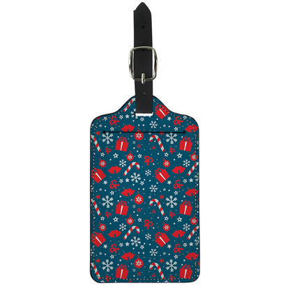 Christmas Holiday Elements Pattern Print Luggage Tag