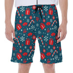 Christmas Holiday Elements Pattern Print Men's Beach Shorts