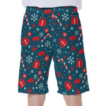 Christmas Holiday Elements Pattern Print Men's Beach Shorts