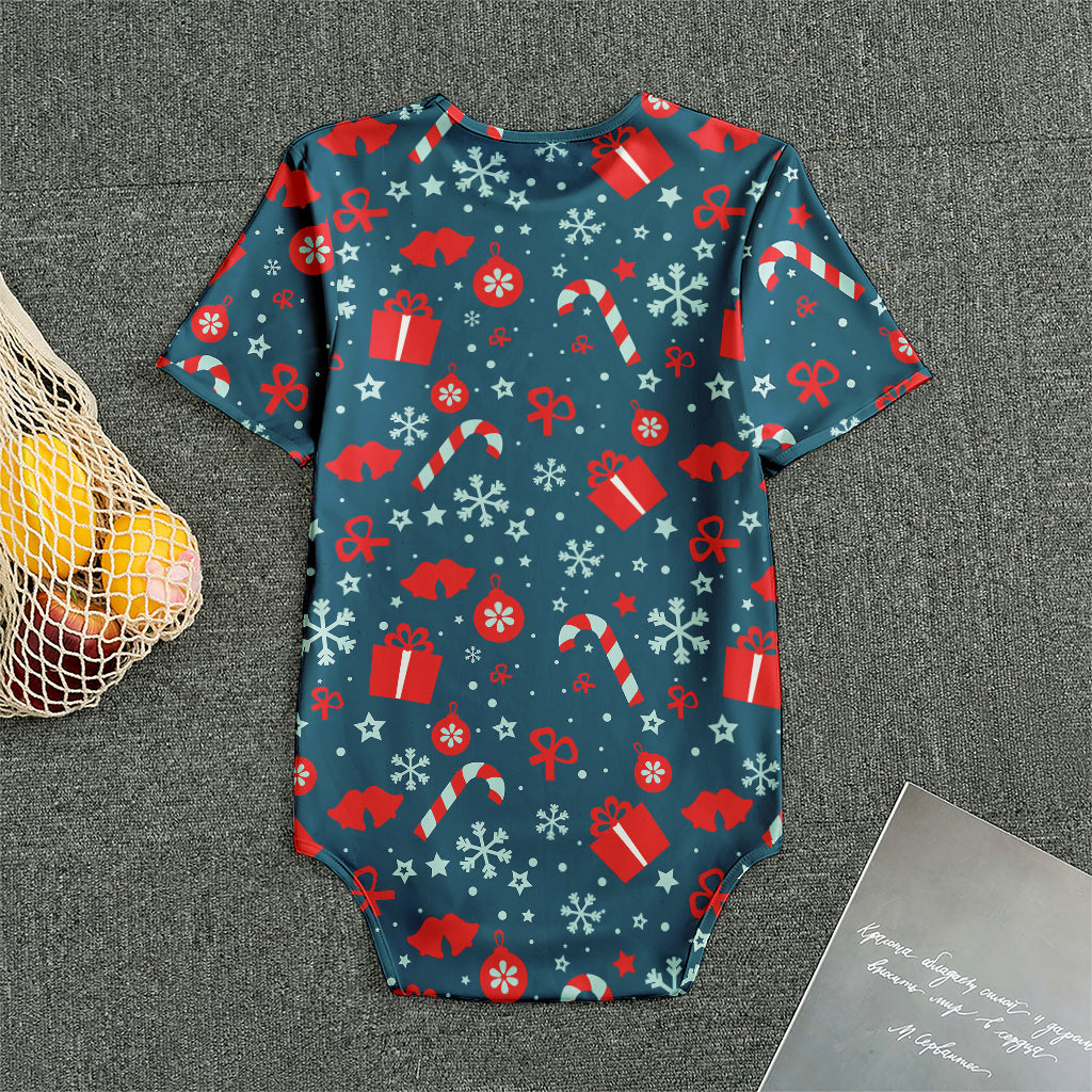 Christmas Holiday Elements Pattern Print Men's Bodysuit