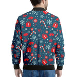 Christmas Holiday Elements Pattern Print Men's Bomber Jacket
