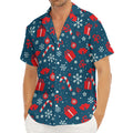 Christmas Holiday Elements Pattern Print Men's Deep V-Neck Shirt
