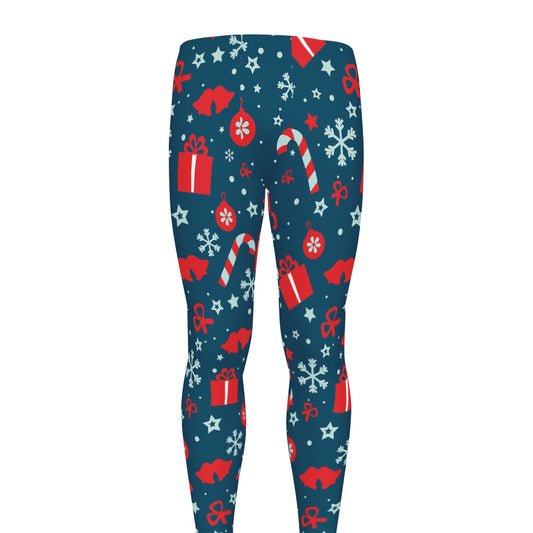 Christmas Holiday Elements Pattern Print Men's leggings