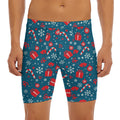 Christmas Holiday Elements Pattern Print Men's Long Boxer Briefs