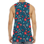 Christmas Holiday Elements Pattern Print Men's Muscle Tank Top
