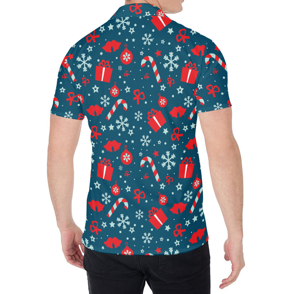 Christmas Holiday Elements Pattern Print Men's Shirt