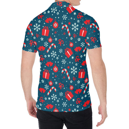 Christmas Holiday Elements Pattern Print Men's Shirt