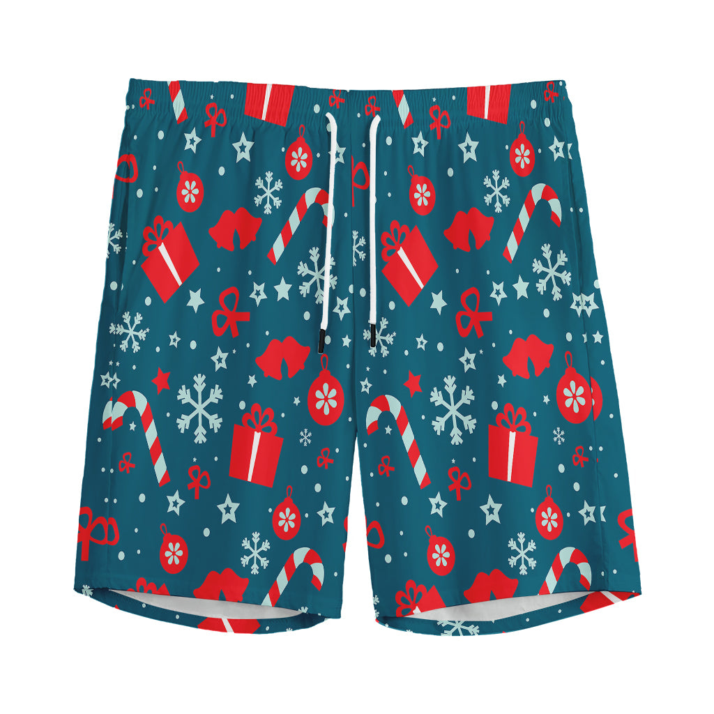 Christmas Holiday Elements Pattern Print Men's Sports Shorts