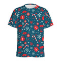 Christmas Holiday Elements Pattern Print Men's Athletic T-Shirt