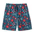 Christmas Holiday Elements Pattern Print Men's Swim Trunks