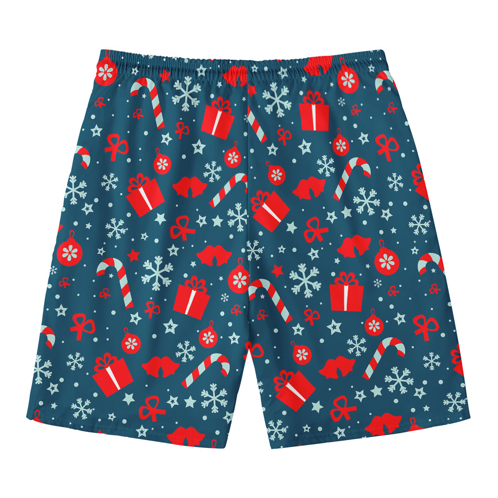 Christmas Holiday Elements Pattern Print Men's Swim Trunks