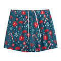 Christmas Holiday Elements Pattern Print Mesh Shorts