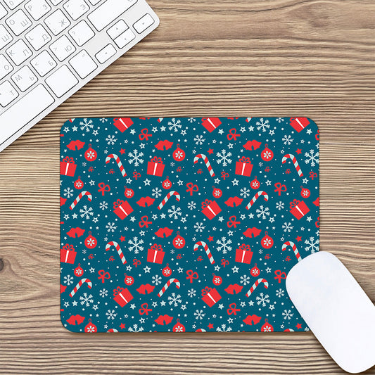 Christmas Holiday Elements Pattern Print Mouse Pad