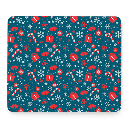Christmas Holiday Elements Pattern Print Mouse Pad