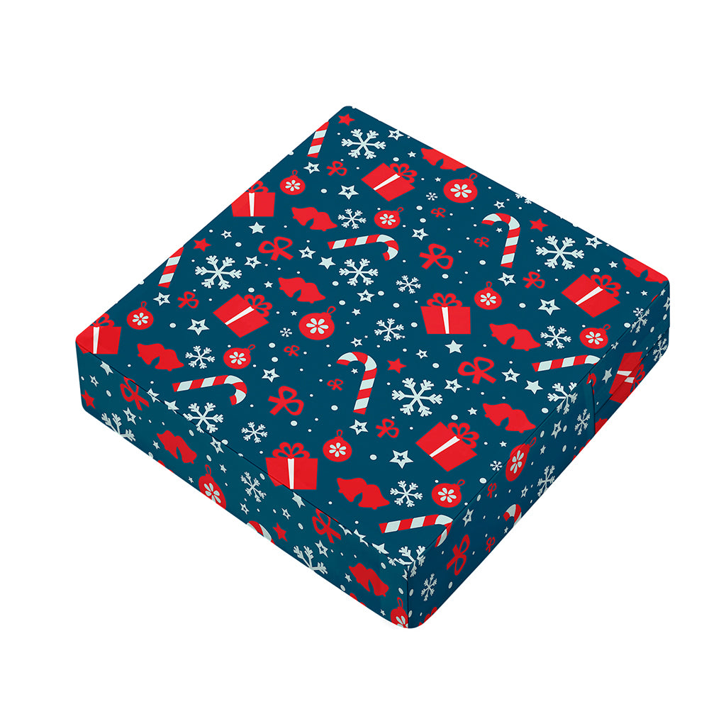 Christmas Holiday Elements Pattern Print Outdoor Seat Cushion Cover