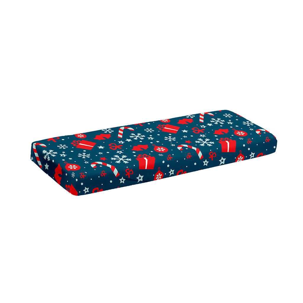 Christmas Holiday Elements Pattern Print Piano Keyboard Cover