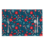 Christmas Holiday Elements Pattern Print Placemat