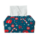 Christmas Holiday Elements Pattern Print Rectangle Tissue Box Cover