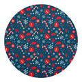 Christmas Holiday Elements Pattern Print Round Blanket
