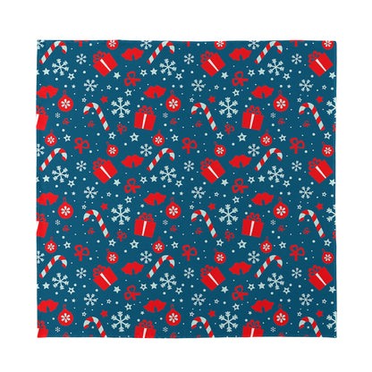 Christmas Holiday Elements Pattern Print Silk Bandana