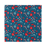 Christmas Holiday Elements Pattern Print Silk Bandana