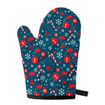 Christmas Holiday Elements Pattern Print Single Oven Mitt