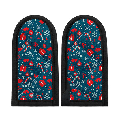 Christmas Holiday Elements Pattern Print Skillet Handle Cover