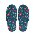 Christmas Holiday Elements Pattern Print Slippers