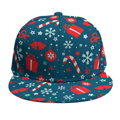 Christmas Holiday Elements Pattern Print Snapback Cap