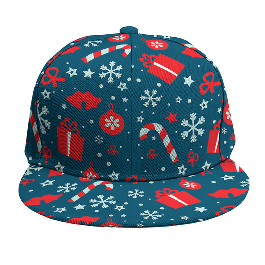 Christmas Holiday Elements Pattern Print Snapback Cap