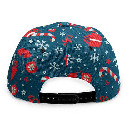 Christmas Holiday Elements Pattern Print Snapback Cap