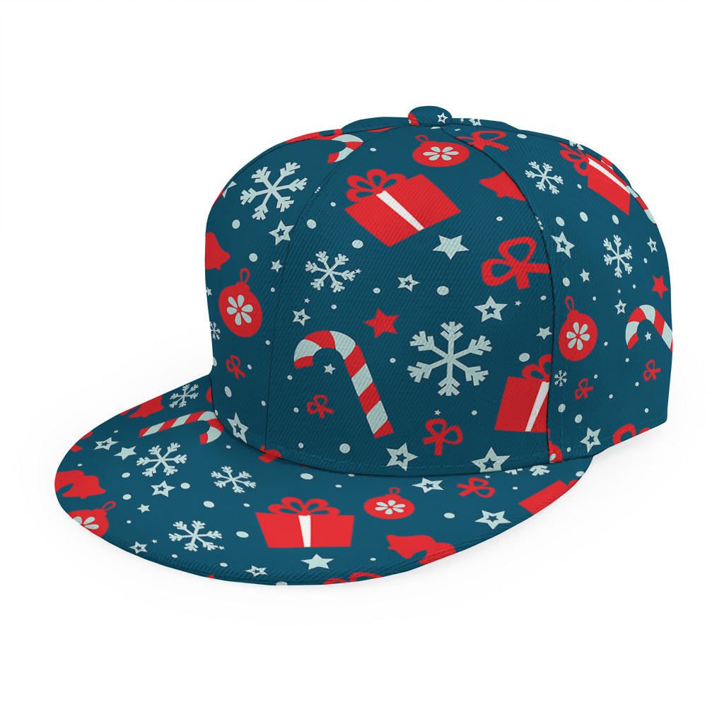 Christmas Holiday Elements Pattern Print Snapback Cap