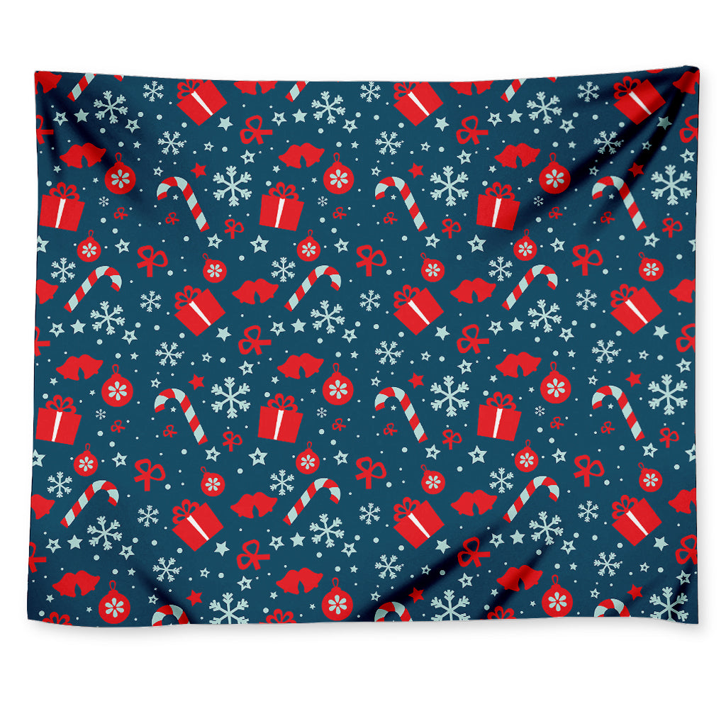 Christmas Holiday Elements Pattern Print Tapestry