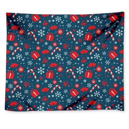 Christmas Holiday Elements Pattern Print Tapestry