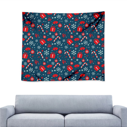 Christmas Holiday Elements Pattern Print Tapestry