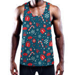 Christmas Holiday Elements Pattern Print Training Tank Top