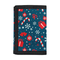 Christmas Holiday Elements Pattern Print Trifold Wallet