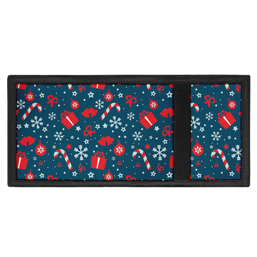 Christmas Holiday Elements Pattern Print Trifold Wallet